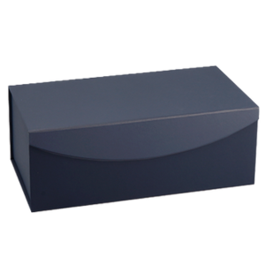 EZA1825 13X6.5X4.25 LEATHERETTE NAVY WITH CURVED MAGNETIC CLOSURE